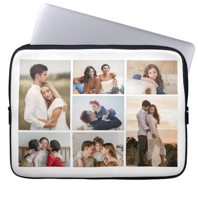 Create Your Own 7 Photo Collage Laptop Sleeve (Front)