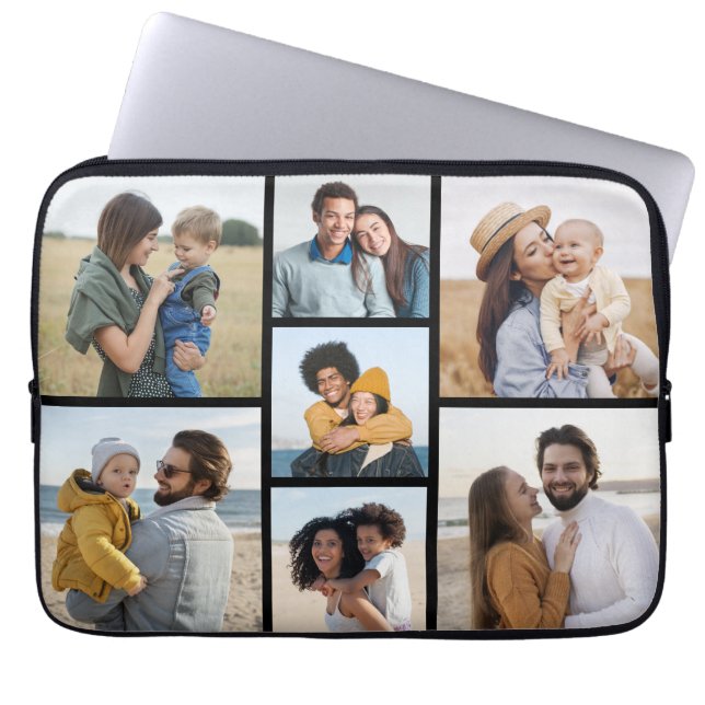 Create Your Own 7 Photo Collage Laptop Sleeve (Front)