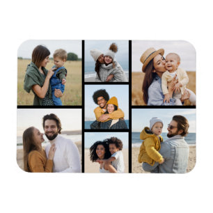Create Your Own 7 Photo Collage Magnet
