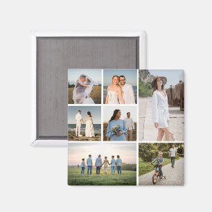 Create Your Own 7 Photo Collage Magnet