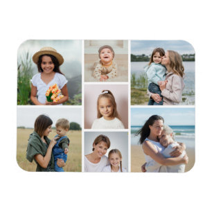 Create Your Own 7 Photo Collage Magnet