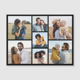 Create Your Own 7 Photo Collage Magnetic Card