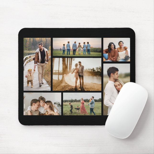 Create Your Own 7 Photo Collage Mouse Pad (With Mouse)