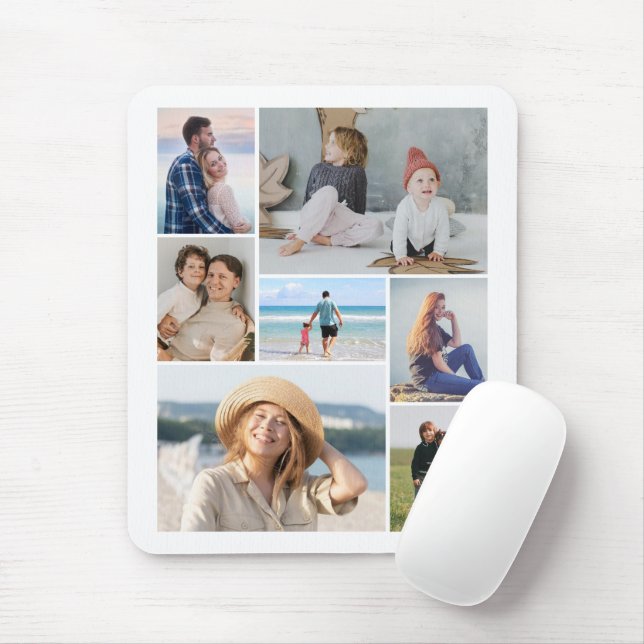 Create Your Own 7 Photo Collage Mouse Pad (With Mouse)