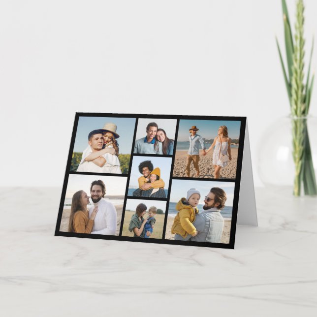 Create Your Own 7 Photo Collage Note Card (Front)