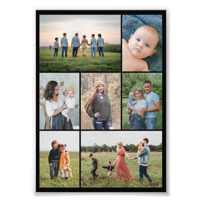 Create Your Own 7 Photo Collage Photo Enlargement (Front)