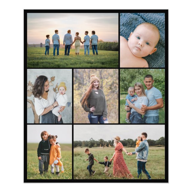 Create Your Own 7 Photo Collage Photo Enlargement (Front)