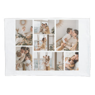 Create Your Own 7 Photo Collage Pillowcase