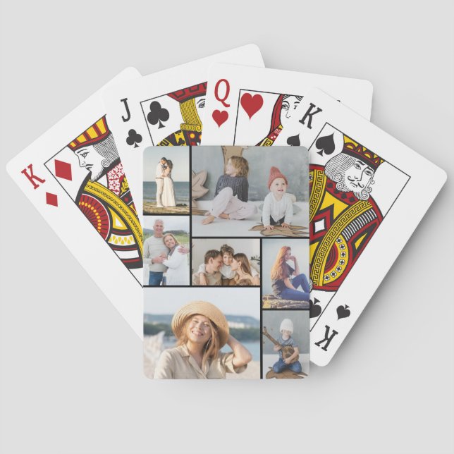 Create Your Own 7 Photo Collage Playing Cards (Back)