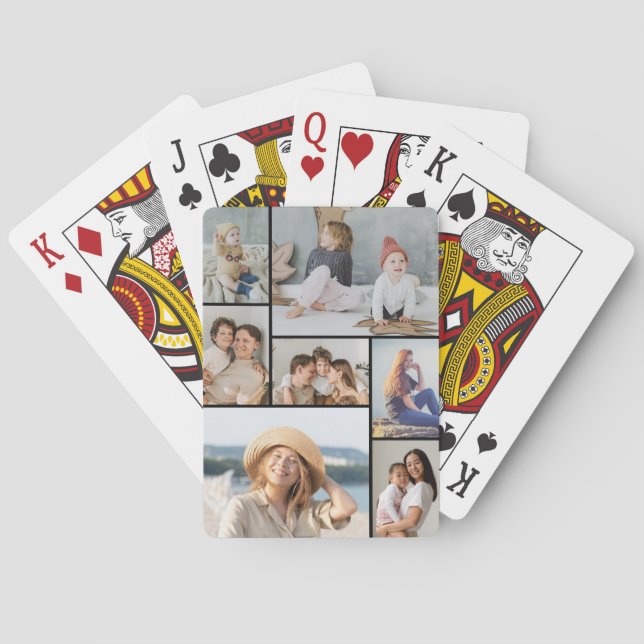 Create Your Own 7 Photo Collage Playing Cards (Back)
