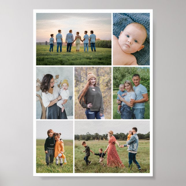 Create Your Own 7 Photo Collage Poster (Front)