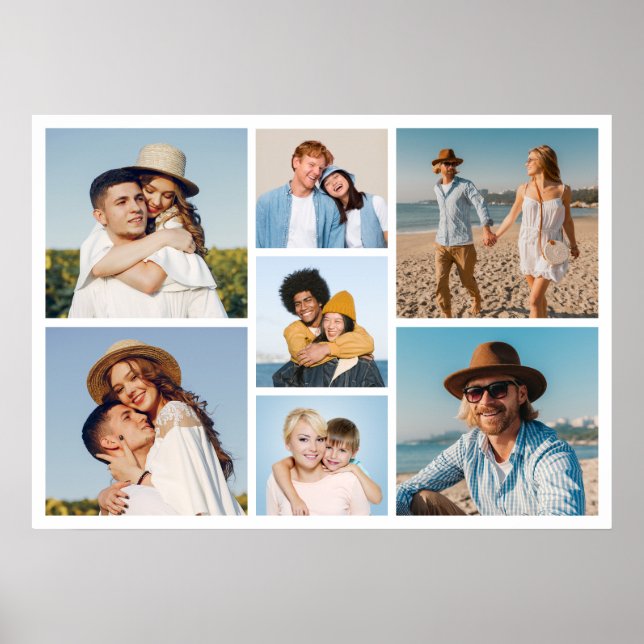 Create Your Own 7 Photo Collage Poster (Front)