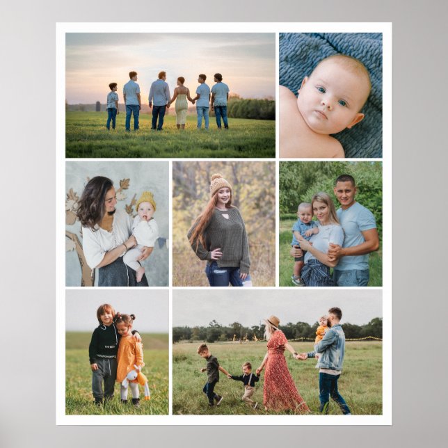 Create Your Own 7 Photo Collage Poster (Front)