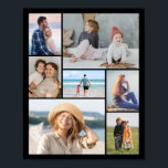 Create Your Own 7 Photo Collage Poster<br><div class="desc">Create your own 7 Photo Collage for Christmas, Birthdays, Weddings, Anniversaries, Graduations, Father's Day, Mother's Day or any other Special Occasion, with our easy-to-use design tool. Add your favourite photos of friends, family, vacations, hobbies and pets and you'll have a stunning, one-of-a-kind photo collage. Our custom photo collage is perfect...</div>
