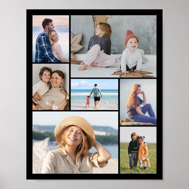 Create Your Own 7 Photo Collage Poster (Front)
