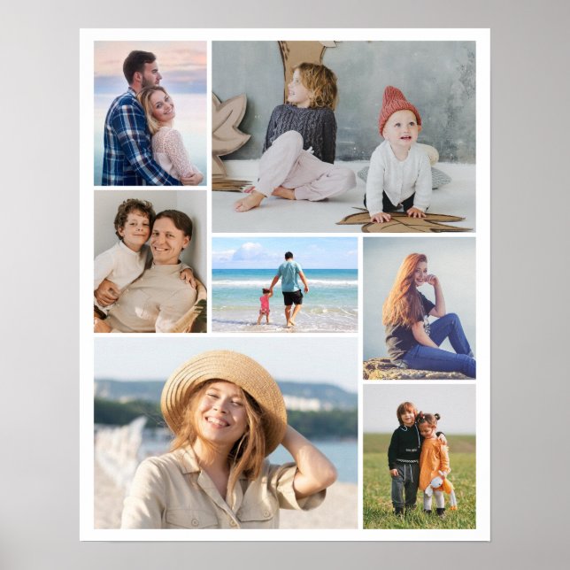 Create Your Own 7 Photo Collage Poster (Front)