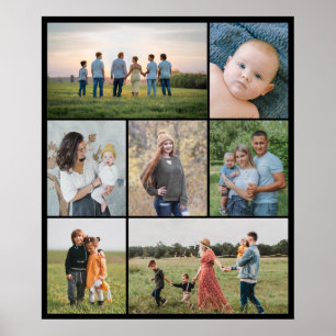 Create Your Own 7 Photo Collage Poster