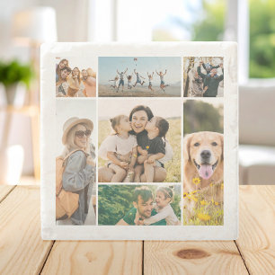Create Your Own 7 Photo Collage Stone Coaster