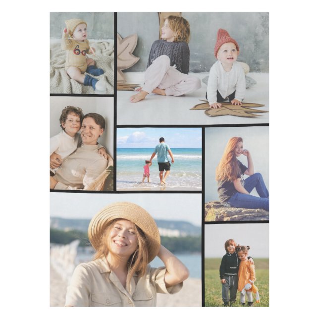 Create Your Own 7 Photo Collage Tablecloth (Front)