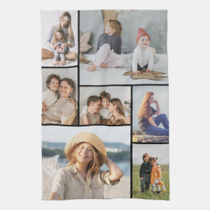 Create Your Own 7 Photo Collage Tea Towel