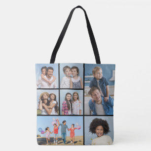 Create Your Own 7 Photo Collage Tote Bag