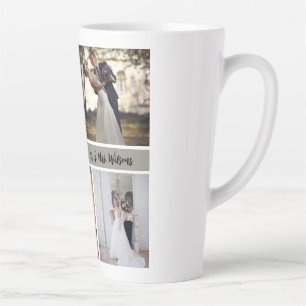Create Your Own 7-Photo Wedding Collage Latte Mug
