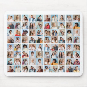 Create Your Own 80 Photo Collage Editable Colour Mouse Pad