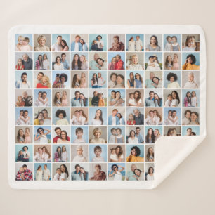 Create Your Own 80 Photo Collage Editable Colour  Sherpa Blanket