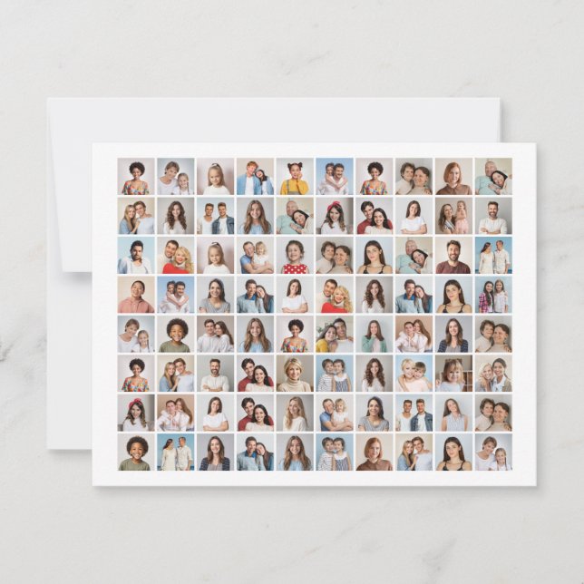 Create Your Own 80 Photo Collage Greeting Card (Front)