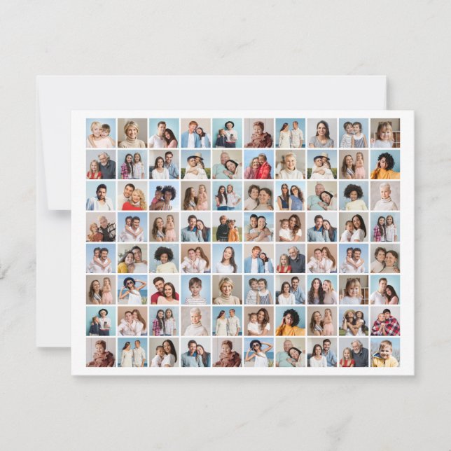 Create Your Own 80 Photo Collage Invitation (Front)