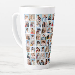 Create Your Own 80 Photo Collage Latte Mug