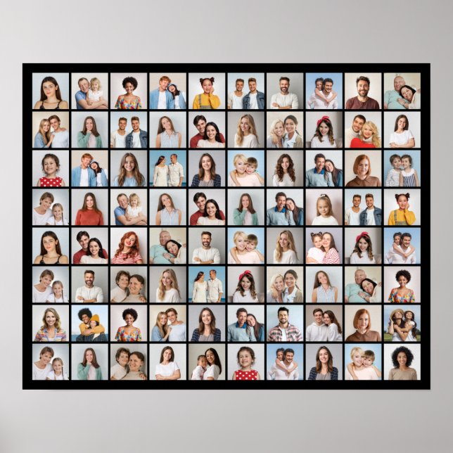Create Your Own 80 Photo Collage Poster (Front)