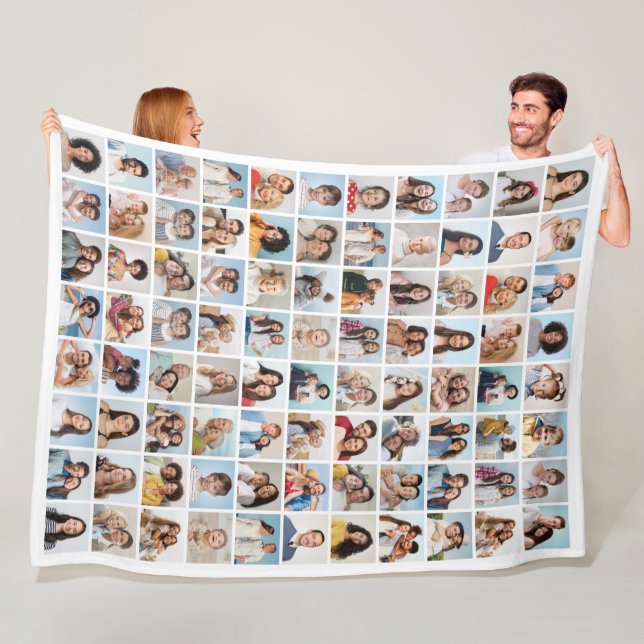 Create Your Own 88 Photo Collage Fleece Blanket (In Situ)