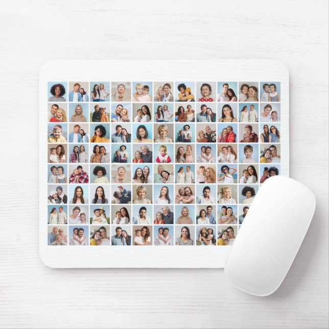 Create Your Own 88 Photo Collage Mouse Pad (With Mouse)