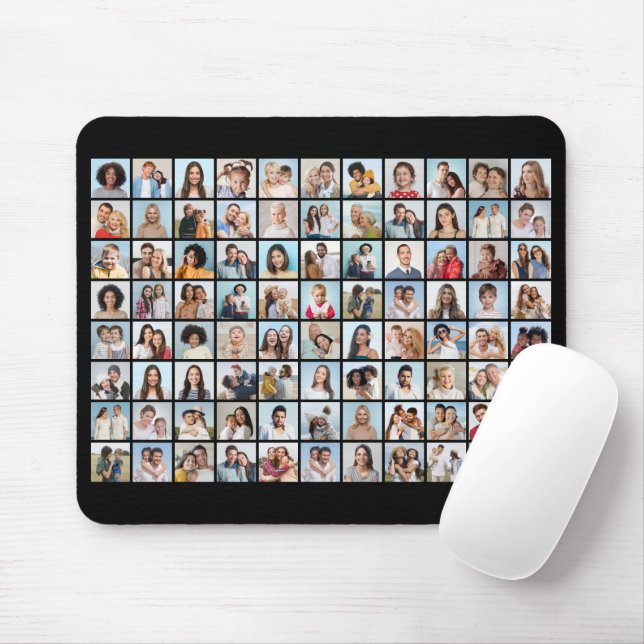Create Your Own 88 Photo Collage Mouse Pad (With Mouse)