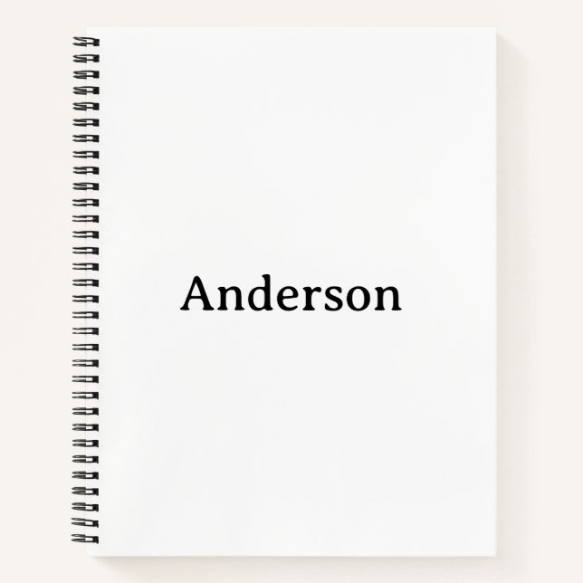 Create Your Own 8.5" x 11" Spiral Notebook (Front)