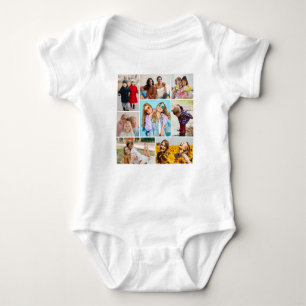 Create Your Own 8 Photo Collage Baby Bodysuit