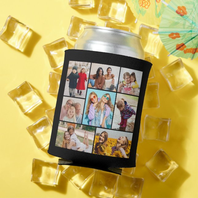Create Your Own 8 Photo Collage Can Cooler (In Situ Summer)