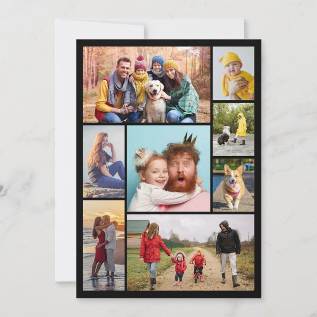 Create Your Own 8 Photo Collage  Card (Front)