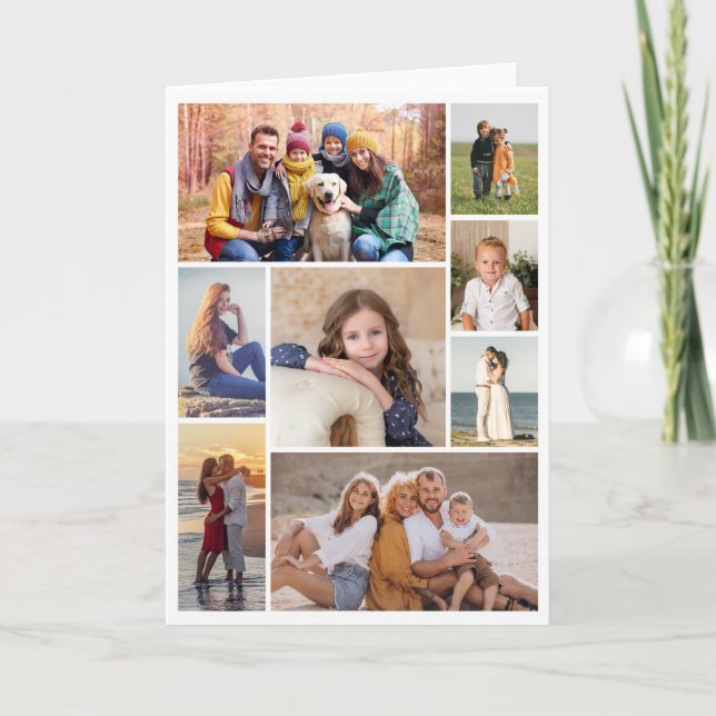 Create Your Own 8 Photo Collage Card (Front)