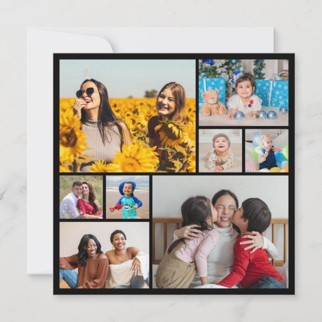 Create Your Own 8 Photo Collage Card (Front)