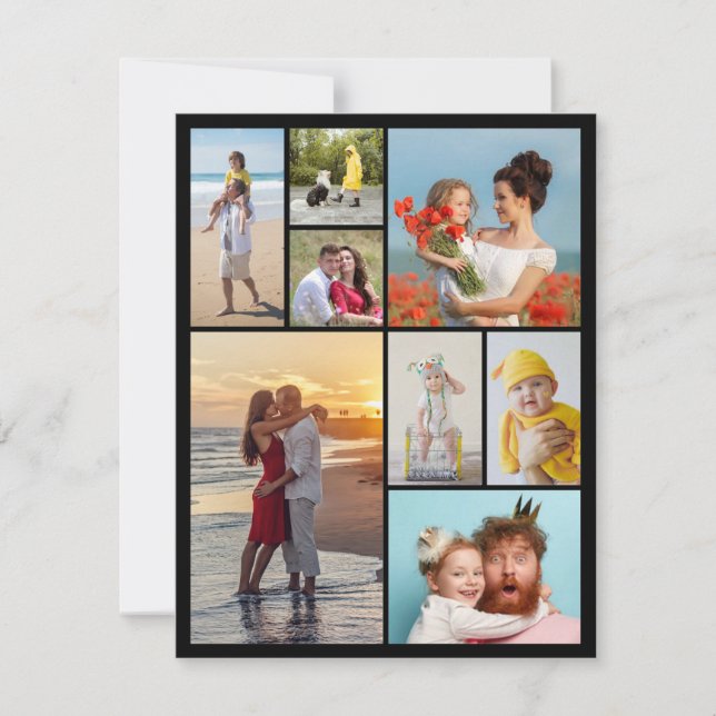 Create Your Own 8 Photo Collage Card (Front)