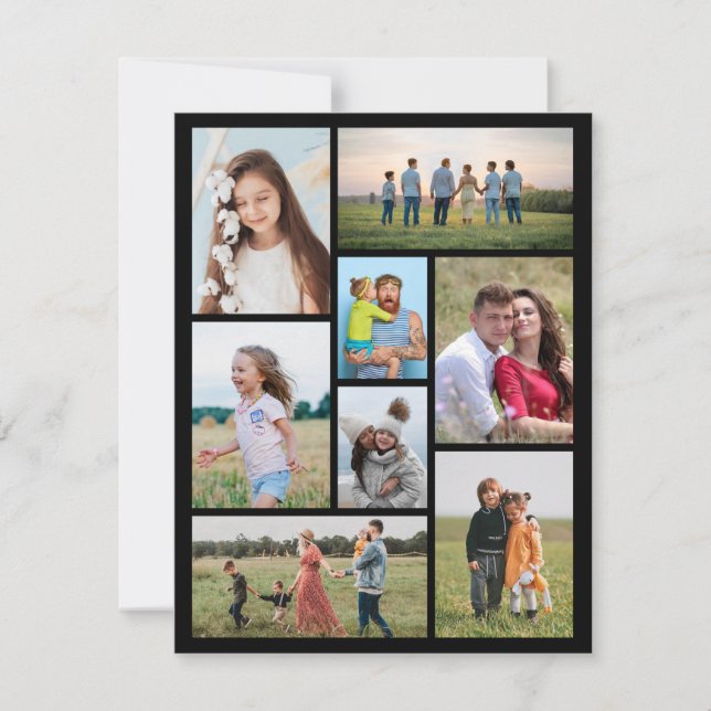 Create Your Own 8 Photo Collage Card (Front)