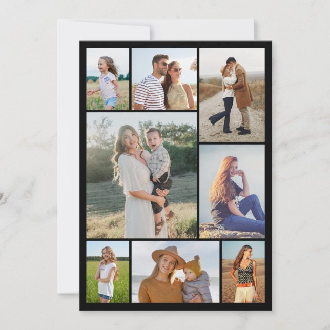 Create Your Own 8 Photo Collage Card (Front)