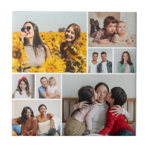 Create Your Own 8 Photo Collage Ceramic Tile