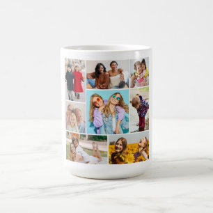 Create Your Own 8 Photo Collage Coffee Mug