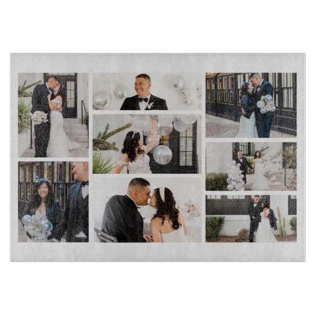 Create Your Own 8 Photo Collage Cutting Board (Front)