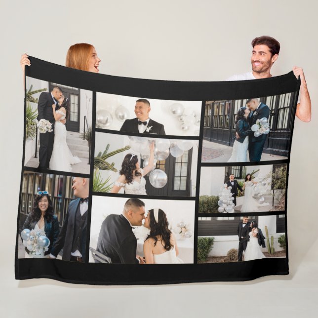 Create Your Own 8 Photo Collage Fleece Blanket (In Situ)