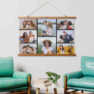 Create Your Own 8 Photo Collage Hanging Tapestry
