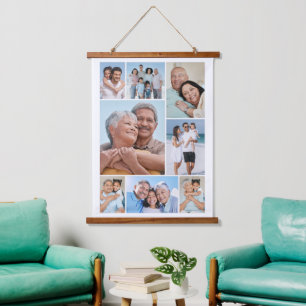 Create Your Own 8 Photo Collage Hanging Tapestry